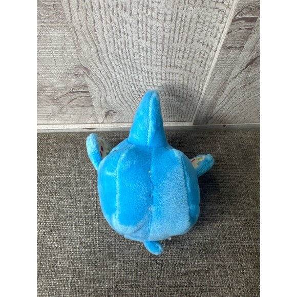 Blue Plush Elephant Keychain Flower Design & Polka Dot Ears for Backpack or Keys - Picture 5 of 8